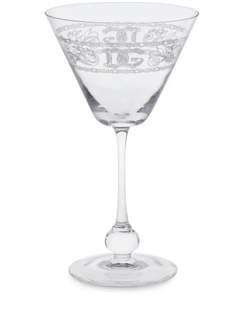 Dolce & Gabbana logo-embossed martini glass White TCB020TCA73