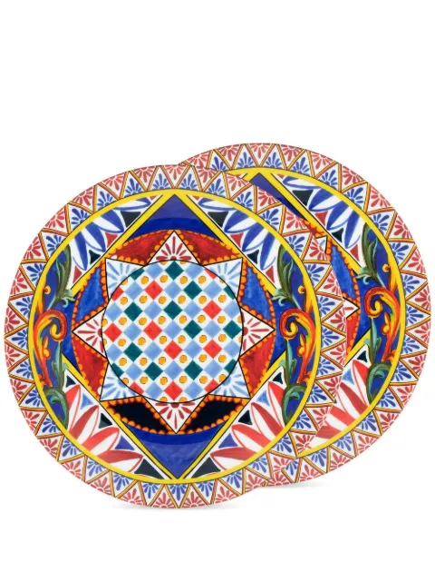 Dolce & Gabbana set-of-two dinner plates Blue TC0S04TCA24