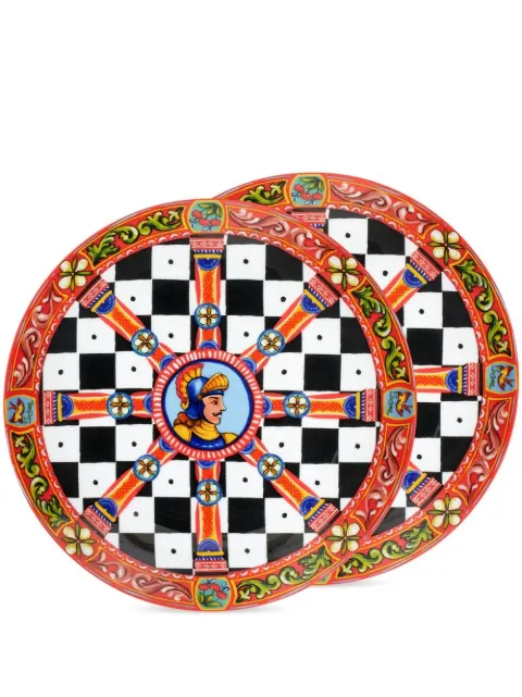 Dolce & Gabbana set of two dinner plates Black TC0S04TCA13