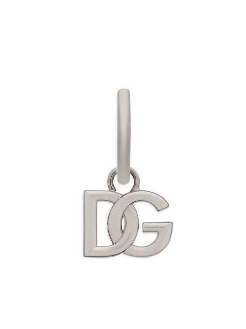 Dolce & Gabbana single DG-logo hoop earring Silver WEO5L2W1111