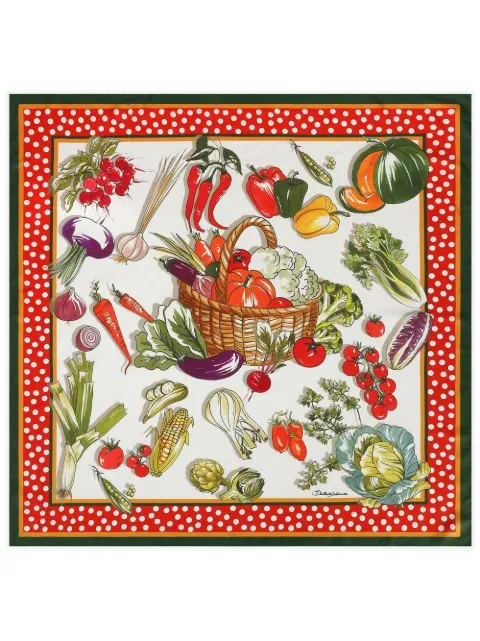 Dolce & Gabbana graphic-print silk scarf White FN090RGDAWB