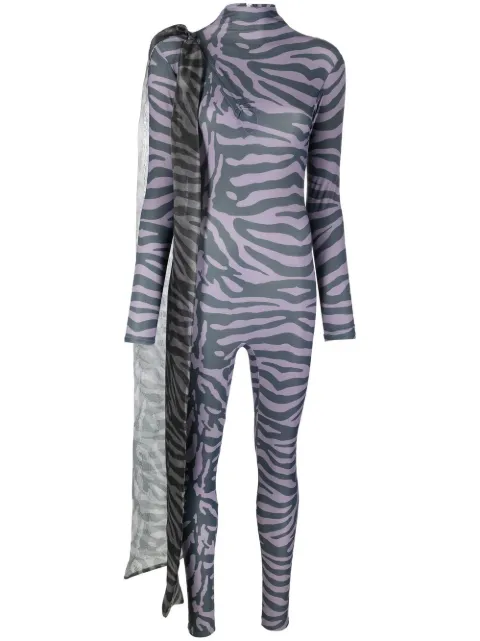 Atu Body Couture Liquorice bow-detail jumpsuit Grey AT23018