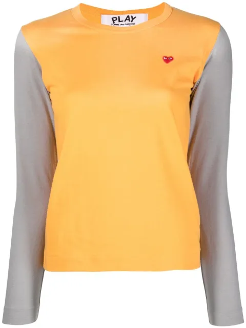 Comme Des Garçons Play two-tone sweater Yellow P1T315