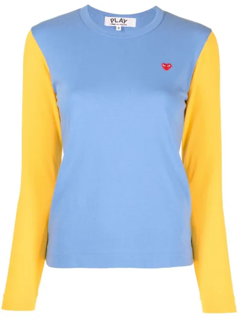 Comme Des Garçons Play two-tone sweater Blue P1T315