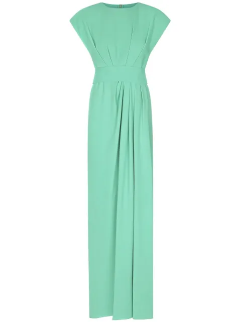Dolce & Gabbana pleated cap-sleeve gown Green F6K3TTFUIAH