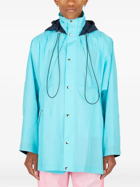 Botter hooded panelled raincoat Blue 2012AW070