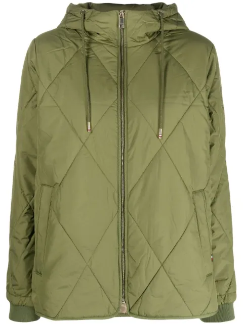 Tommy Hilfiger drawstring-hood padded jacket Green WW0WW35101