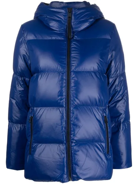 Tommy Hilfiger logo-hood padded jacket Blue WW0WW36225