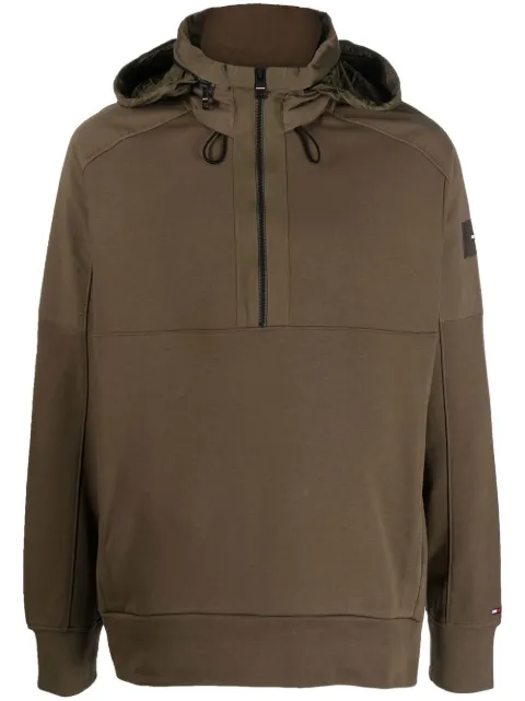Tommy Hilfiger short-zip hooded jacket Green MW0MW25893