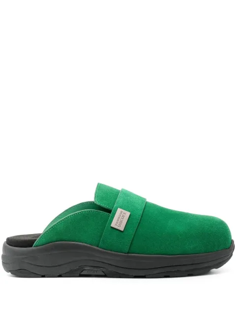 Suicoke suede-leather slippers Green OG316STW
