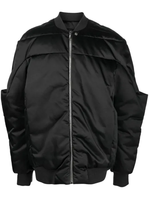 Rick Owens Gridered goose-down bomber jacket Black RU02B2792NBRD2