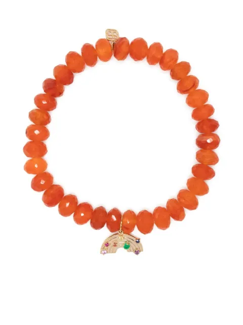 Sydney Evan 14kt yellow gold Rainbow charm carnelian bracelet Gold CJP2698MCY148