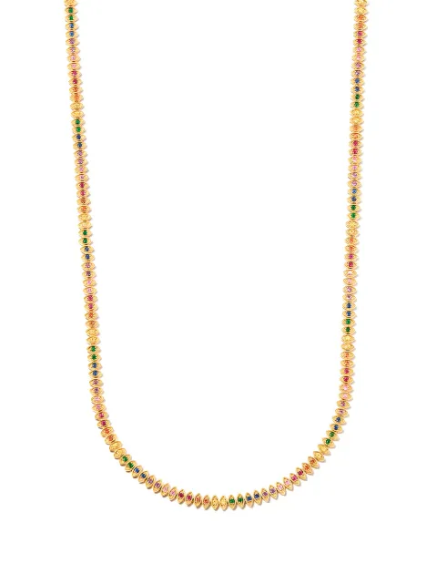 Sydney Evan 14kt yellow gold sapphire eternity necklace Gold NJP2542MCY