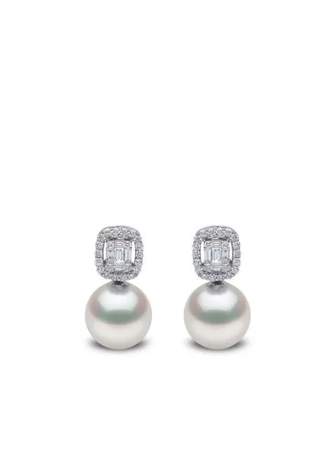 Yoko London 18kt white gold Starlight south sea pearl and diamond earrings Silver QYE21787W