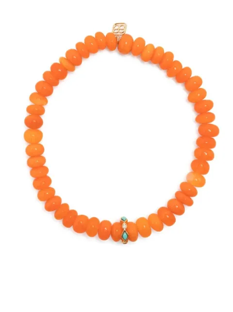 Sydney Evan 14kt yellow gold opal beaded bracelet Orange CJP1705TQY7717
