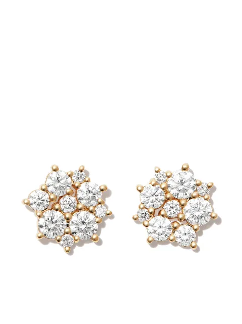 Sydney Evan 14kt yellow gold Cocktail Disc diamond stud earrings Gold EJP2525Y