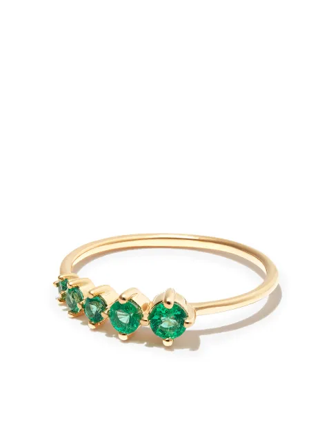 Adina Reyter 14CT YG EMERALD GRADUATED STACKING RING Gold R531EMRXY14YELLOW
