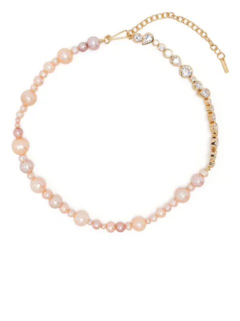 Completedworks pearl and zirconia chain necklace Gold P59