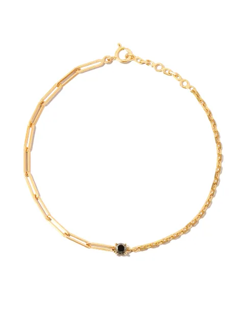 Yvonne Léon 18kt yellow gold mixed chain diamond bracelet Gold SOLITAIREGMDIANOI