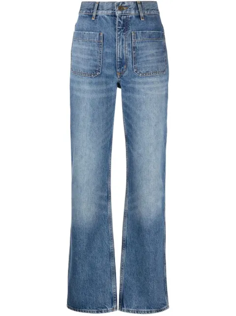 SANDRO flared faded jeans Blue SFPJE00460