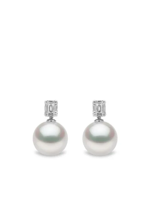 Yoko London 18kt white gold Starlight south sea pearl and diamond earrings Silver QYE22667W
