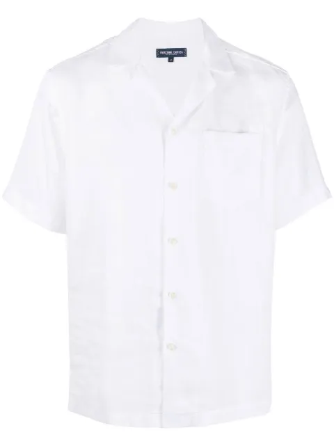 Frescobol Carioca short-sleeve linen shirt White 202901