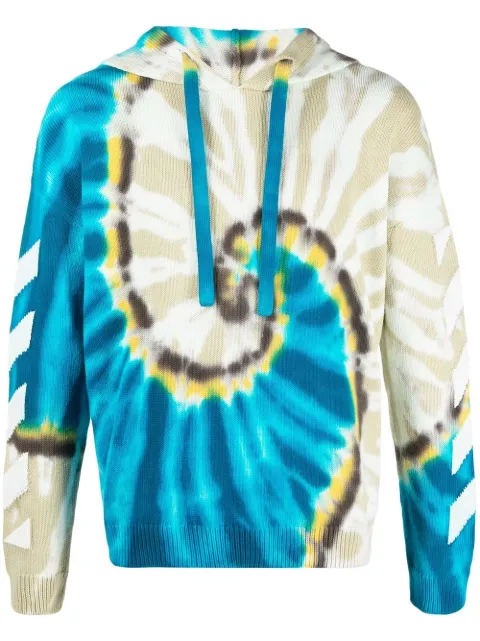 Off-White Arrows-motif tie-dye hoodie Neutrals OMHA148S22KNI0016101