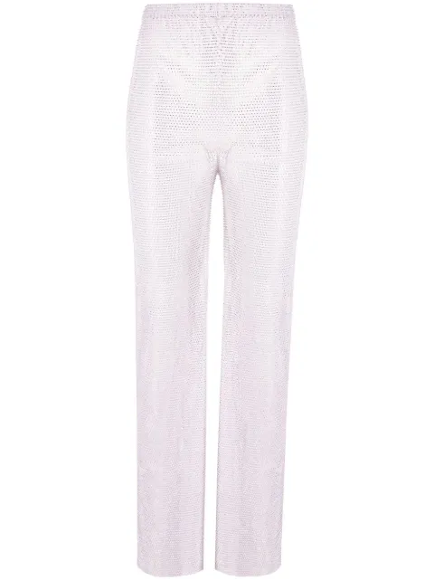 Santa Brands rhinestone-embellished flared trousers Silver PANTS