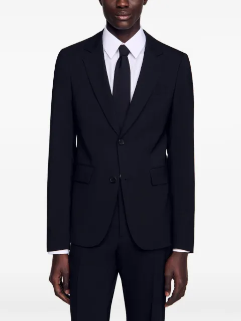 SANDRO virgin wool suit jacket Black SHPVE00715