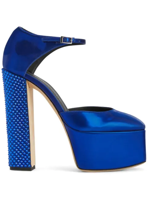Giuseppe Zanotti 150mm Bebe Pixel platform pumps Blue I260014002