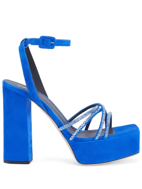 Giuseppe Zanotti 120mm Arhama embellished platform sandals Blue I200041002