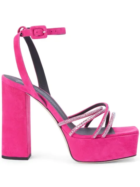 Giuseppe Zanotti 120mm Arhama embellished platform sandals Pink I200041003