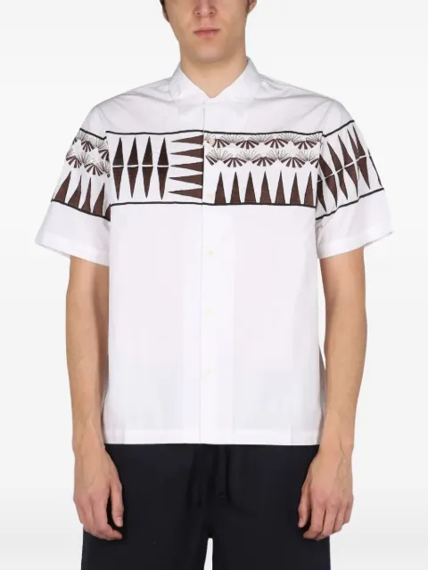 Universal Works geometric-print shirt White 26179