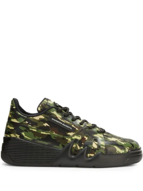 Giuseppe Zanotti Talon camouflage lace-up low-top sneakers Green RU20055001