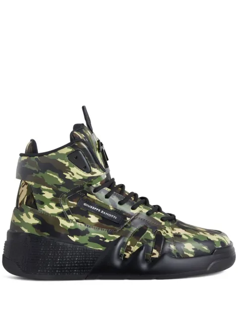Giuseppe Zanotti Talon camouflage high-top sneakers Green RU20056001