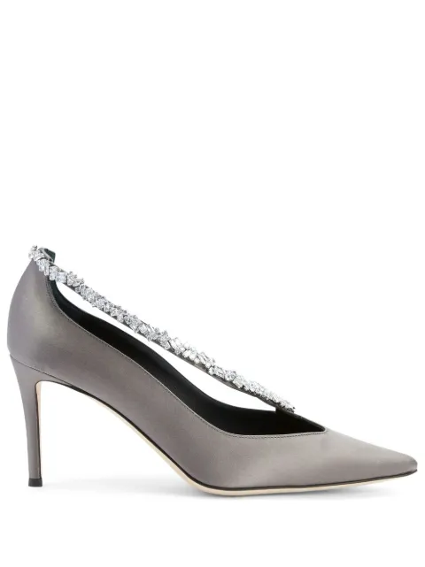 Giuseppe Zanotti Filipa crystal-embellished pumps Grey I260018008