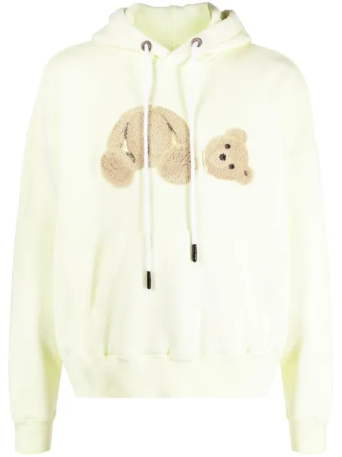 Palm Angels bear-motif hoodie Yellow PMBB058S22FLE0156560