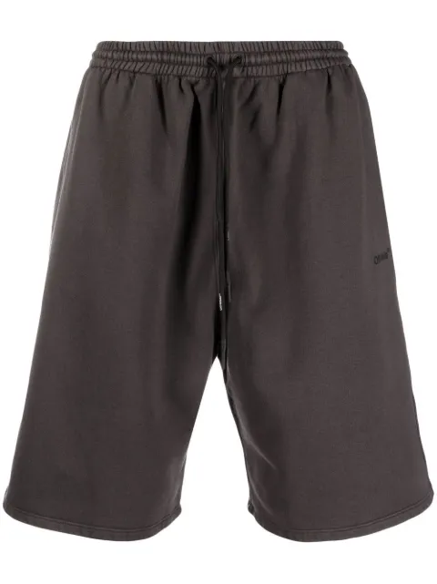 Off-White Diag-stripe cotton shorts Grey OMCI013S22FLE0031010