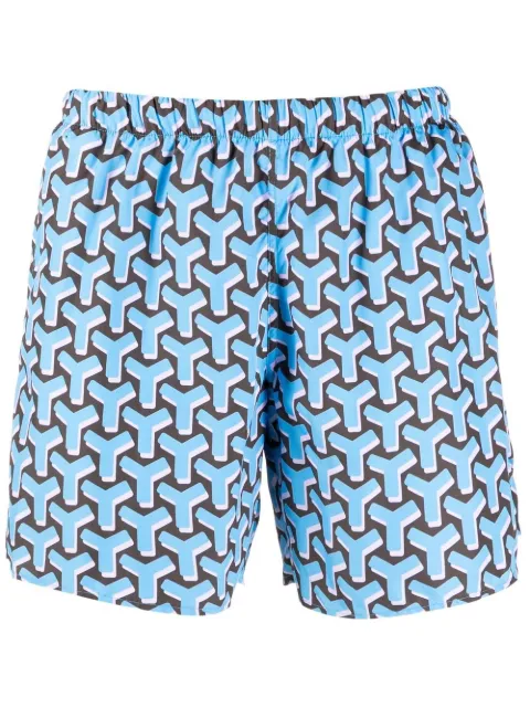 yes i am geometric-print swim trunks Blue BL2022000