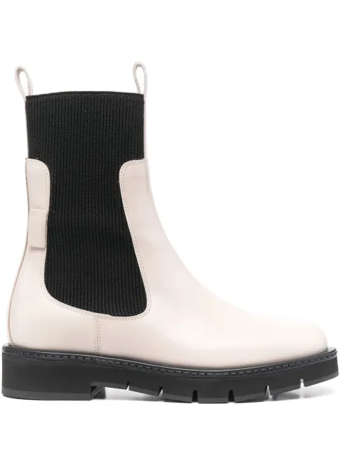 Ferragamo two-tone pull-on boots Neutrals 753854