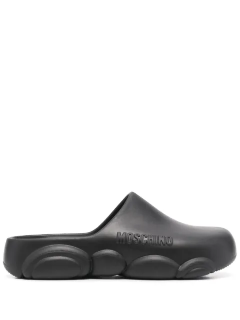 Moschino logo embossed mules Black MA10903G1FM29