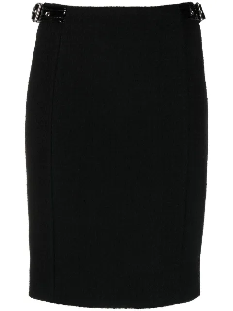 Moschino strap-detail pencil skirt Black A01305519