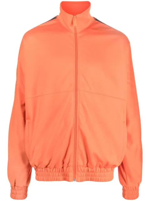 Heron Preston logo-stripe zipped track jacket Orange HMBD004C99JER0011000