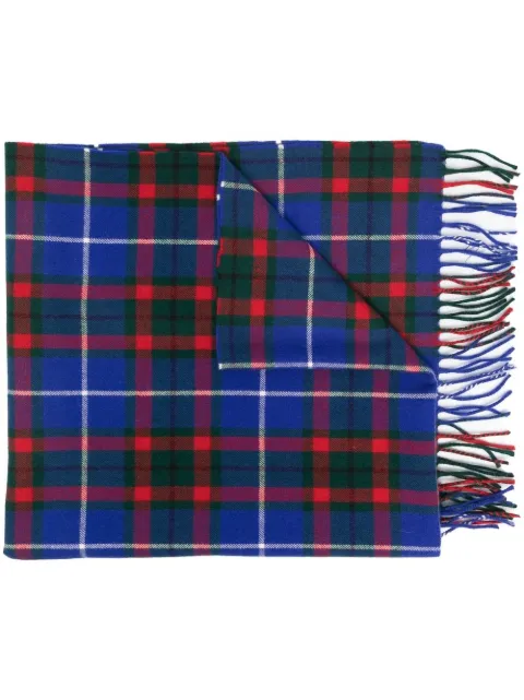 Marni check-pattern knitted scarf Blue SCZC0040Y0UAW010