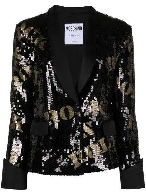 Moschino Pre-Owned 2010s Rock N Roll sequin-embellished blazer Black MOS650