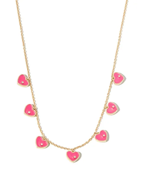 Yvonne Léon 9kt yellow gold enamel and diamond necklace Gold COLL7COEURNEONFUCHOJ