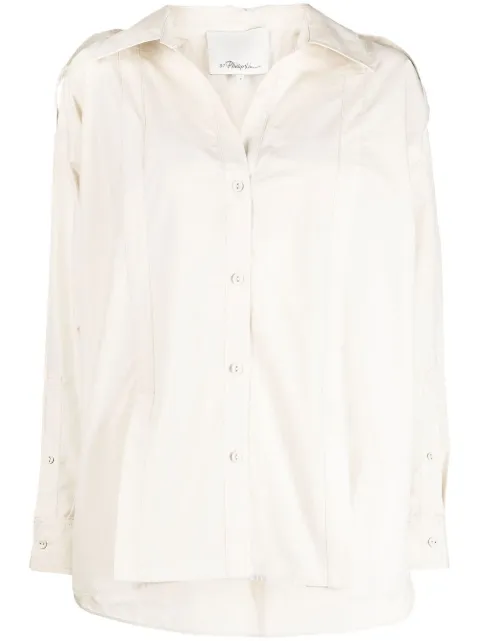 3.1 Phillip Lim flat-collar long-sleeved shirt White P2212084LCE