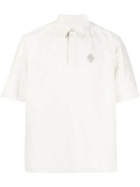 A-COLD-WALL* Typeset polo shirt Neutrals ACWMSH059