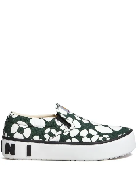 Marni x Carhartt floral-print sneakers Green SNZU013103P4927