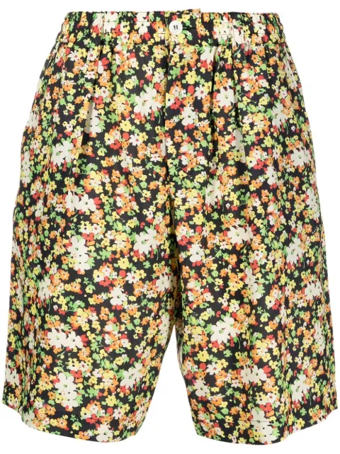 Marni floral-print bermuda shorts Black PUMU0049A0UTV931